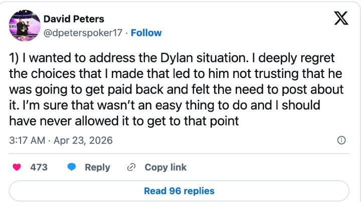 David Peters回应