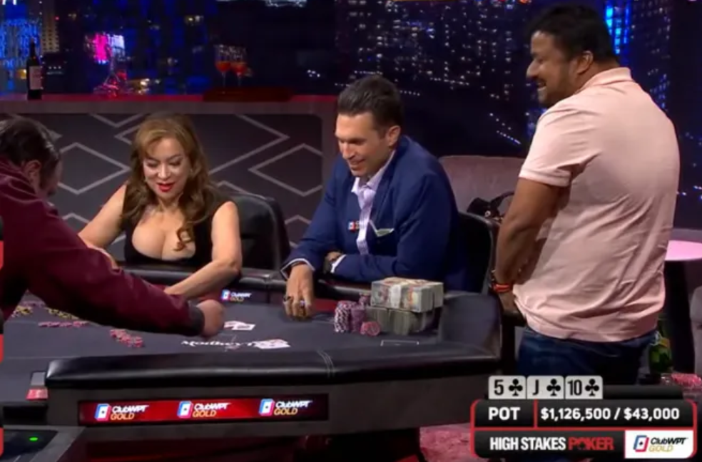 三人翻牌全下,发四次牌争夺110万美元巨池,A高成最大赢家