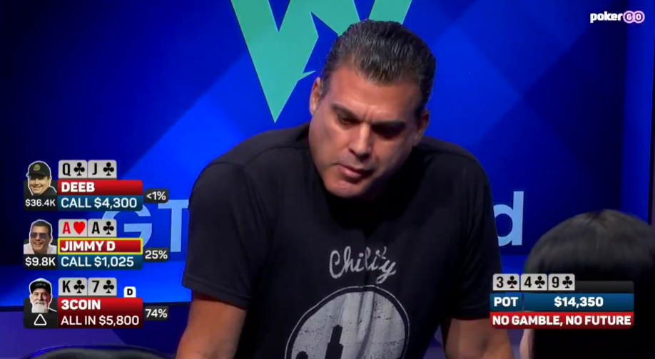 德扑AA撞上天同花,两次绝境翻盘简直逆天!