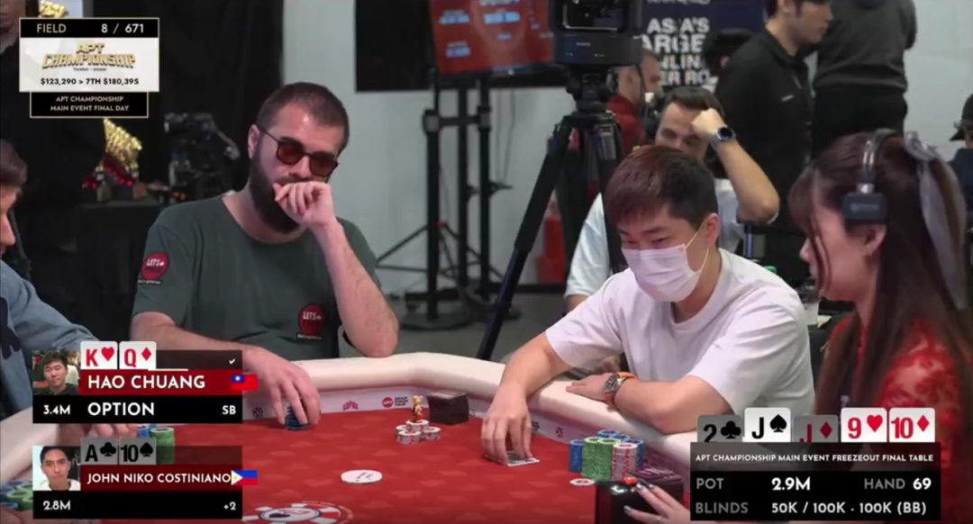 APT决赛桌上演史诗级诈唬，坚果顺子竟被吓退